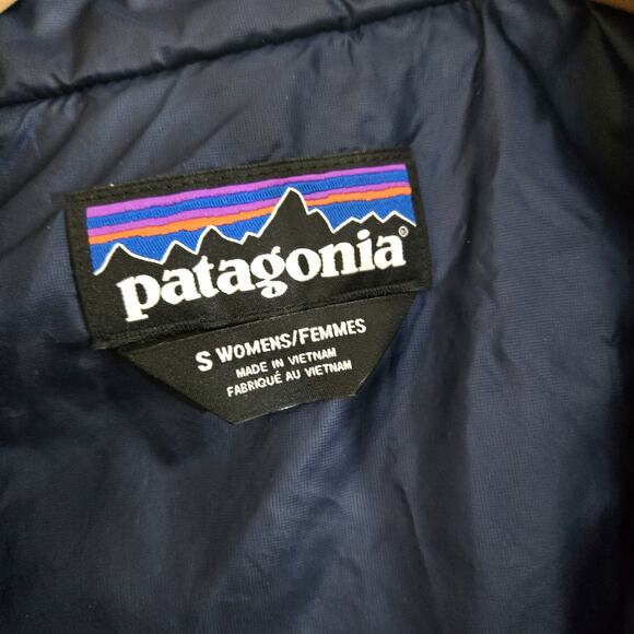 Patagonia Logo Nano Puff Navy Blue Vest Size S - Picture 8 of 10